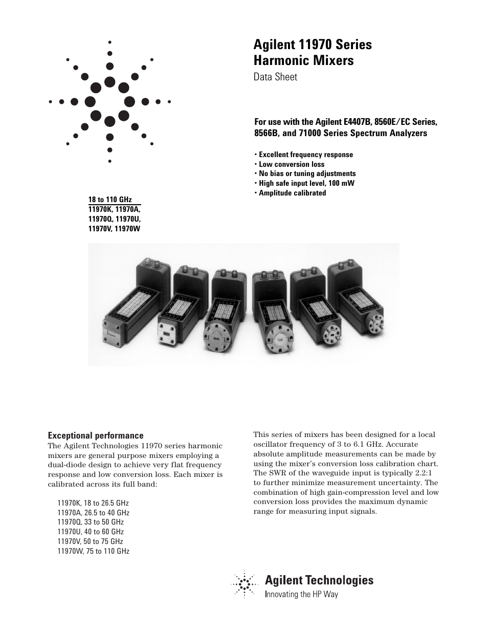 Atec Agilent-11970A User Manual | 4 pages