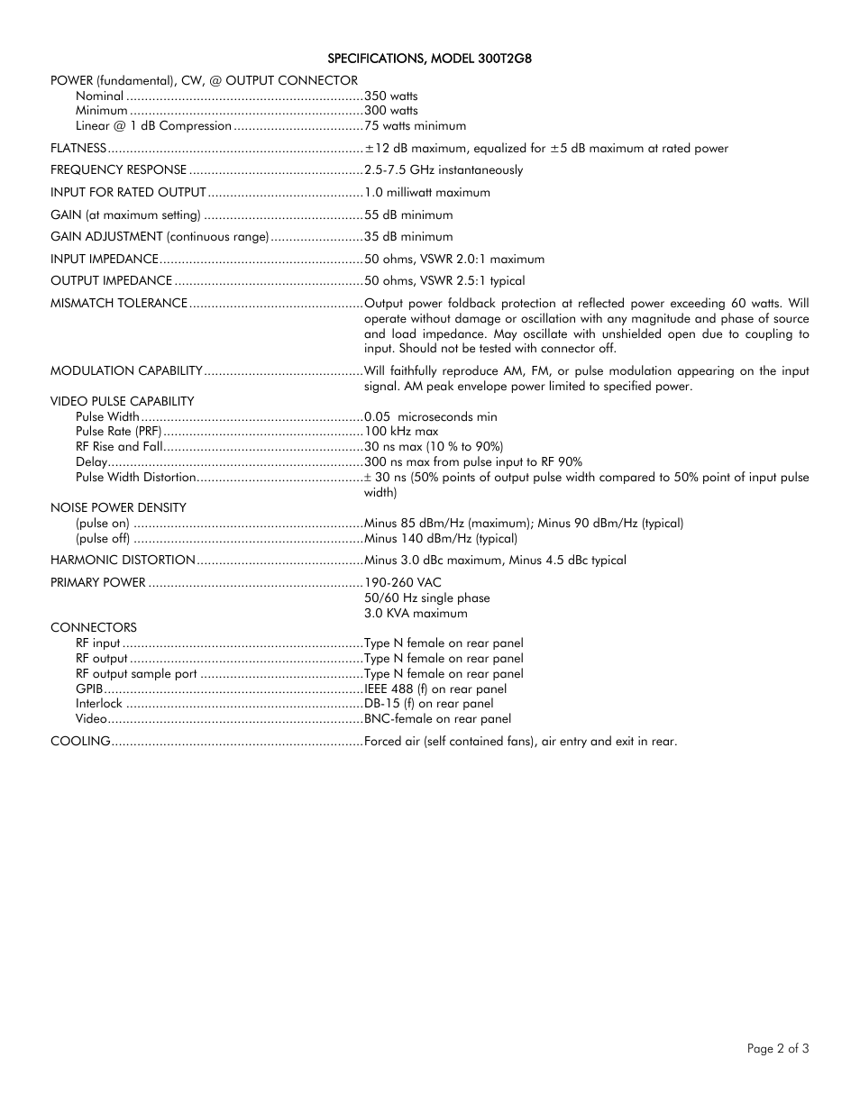 Atec Amplifier-Research-300T2G8 User Manual | Page 2 / 3