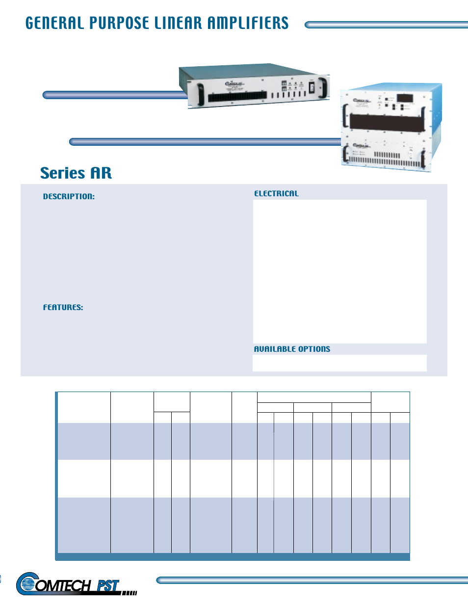 Atec Comtech-PST-AR Series User Manual | 1 page