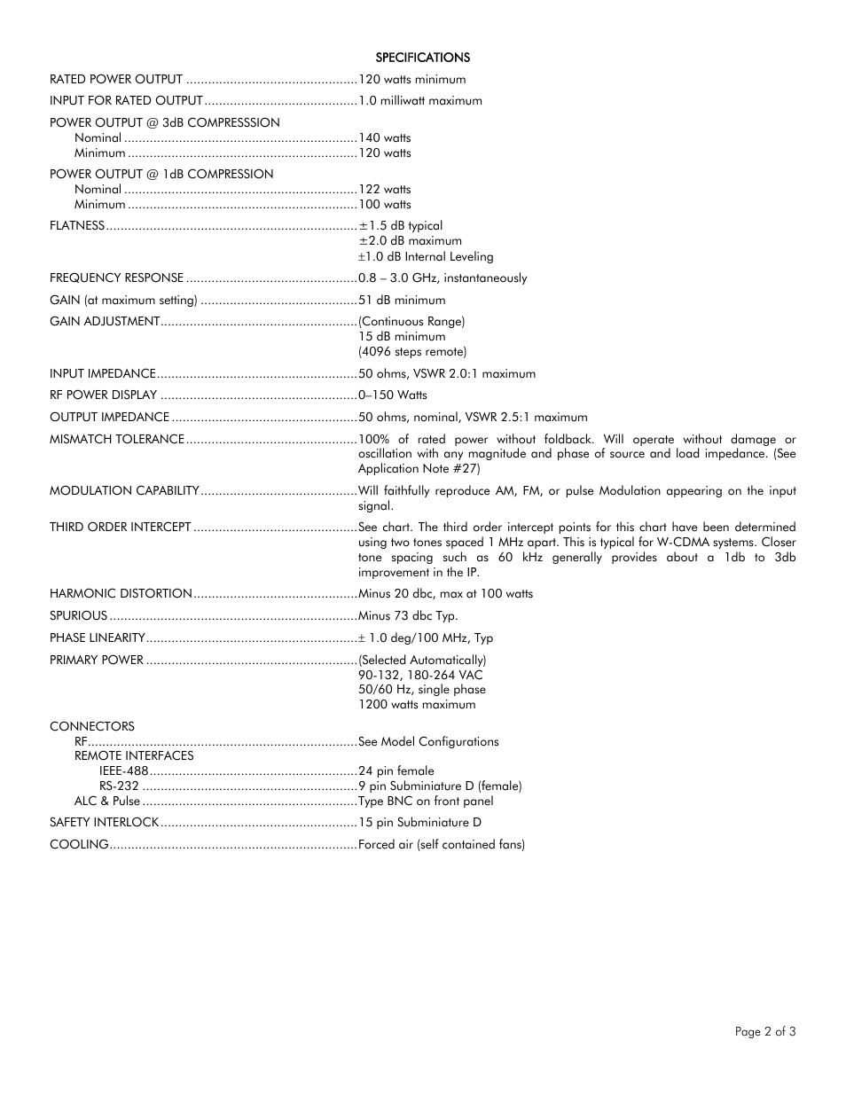 Atec Amplifier-Research-120S1G3 User Manual | Page 2 / 3