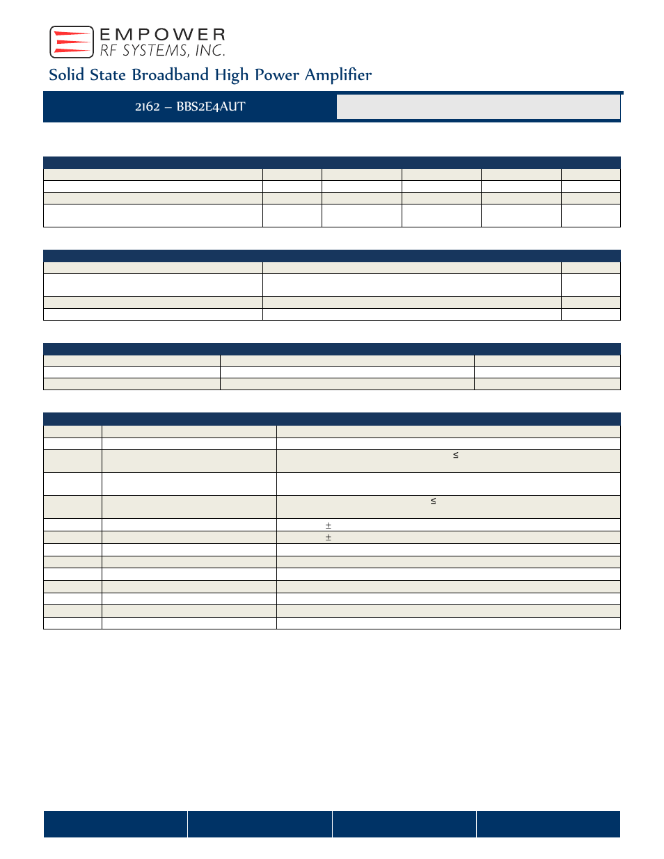 Solid state broadband high power amplifier | Atec Empower-2162 User Manual | Page 2 / 3