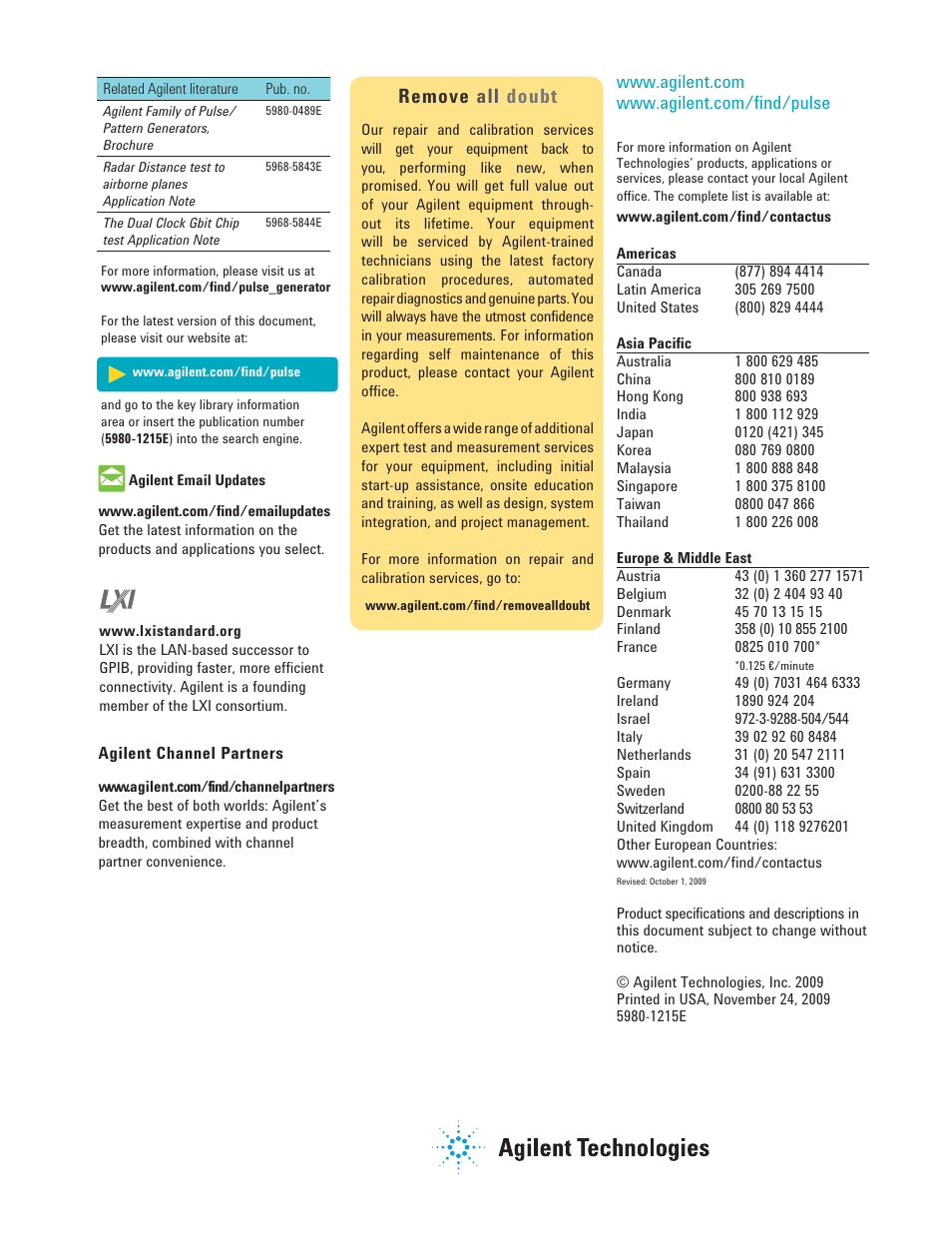 Remove all doubt | Atec Agilent-81100 Series User Manual | Page 13 / 13