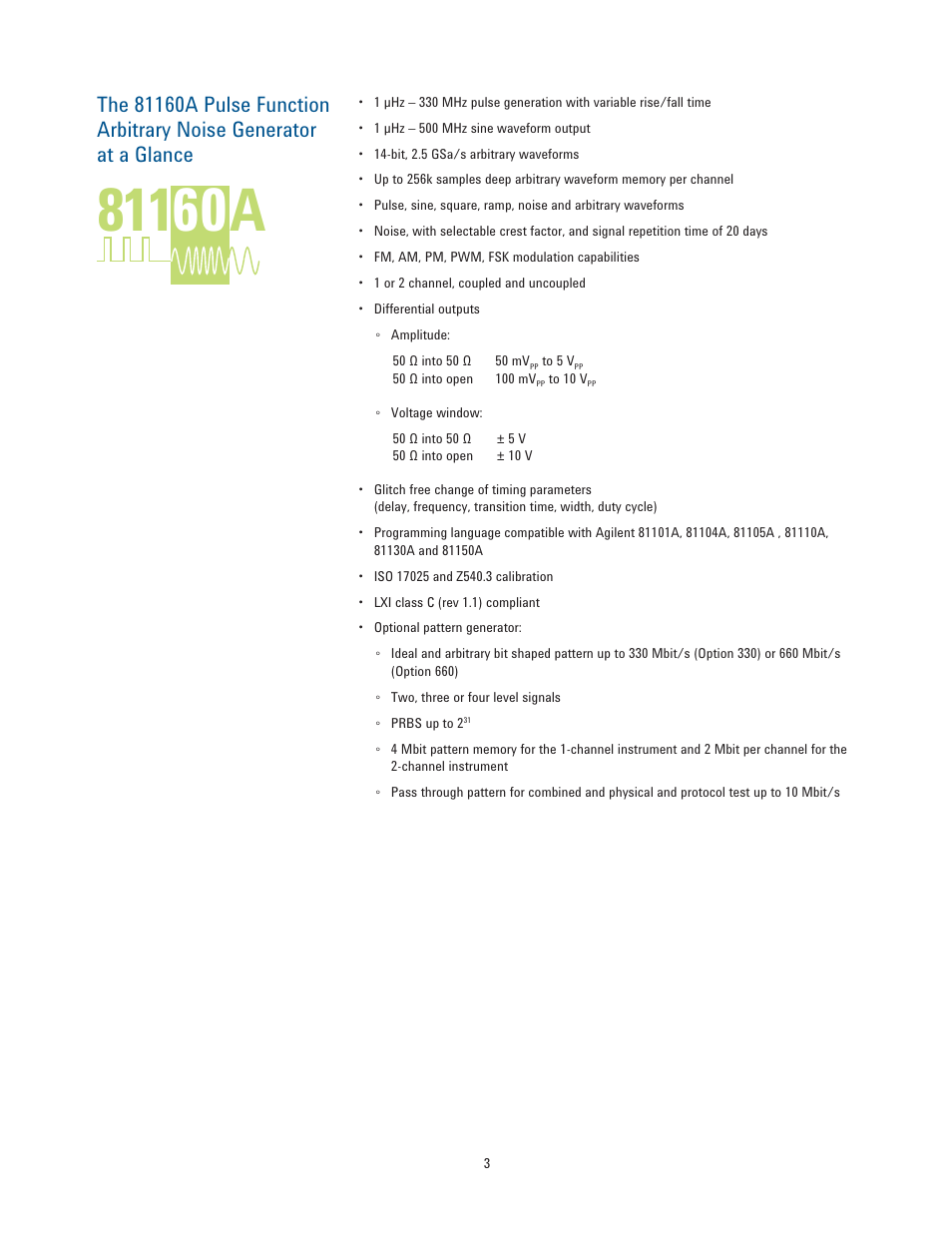 Atec Agilent-81150A-81160A User Manual | Page 3 / 34