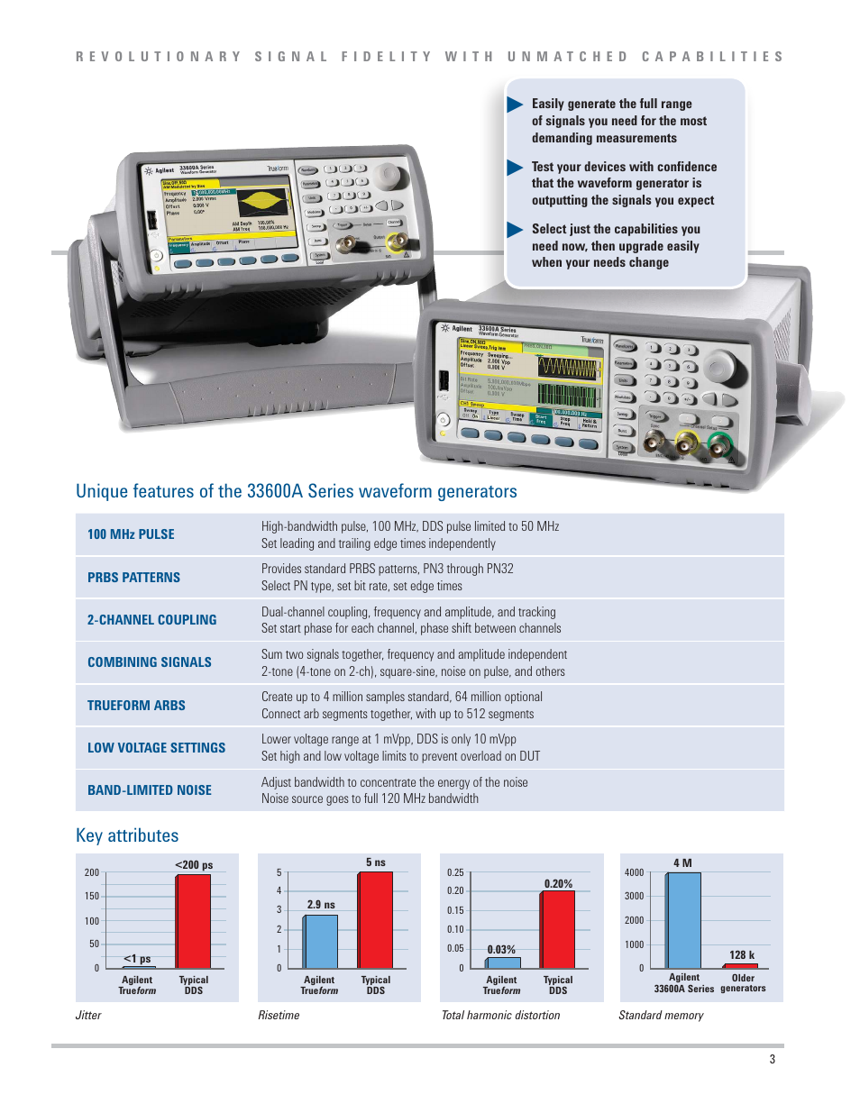 Key attributes | Atec Agilent-33600A Series User Manual | Page 3 / 24