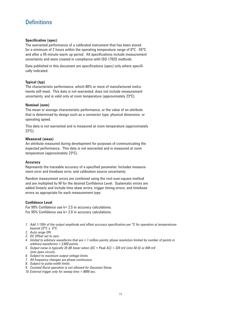Definitions | Atec Agilent-33521A-33522A User Manual | Page 11 / 12