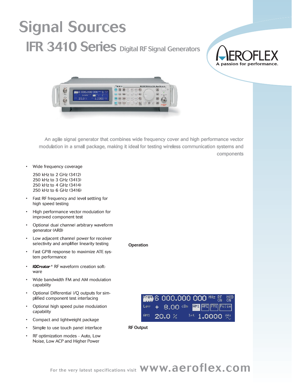 Atec Aeroflex-IFR-3416 User Manual | 12 pages