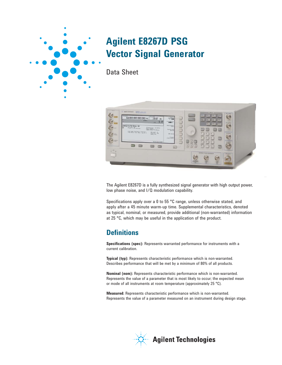 Atec Agilent-E8267D User Manual | 32 pages