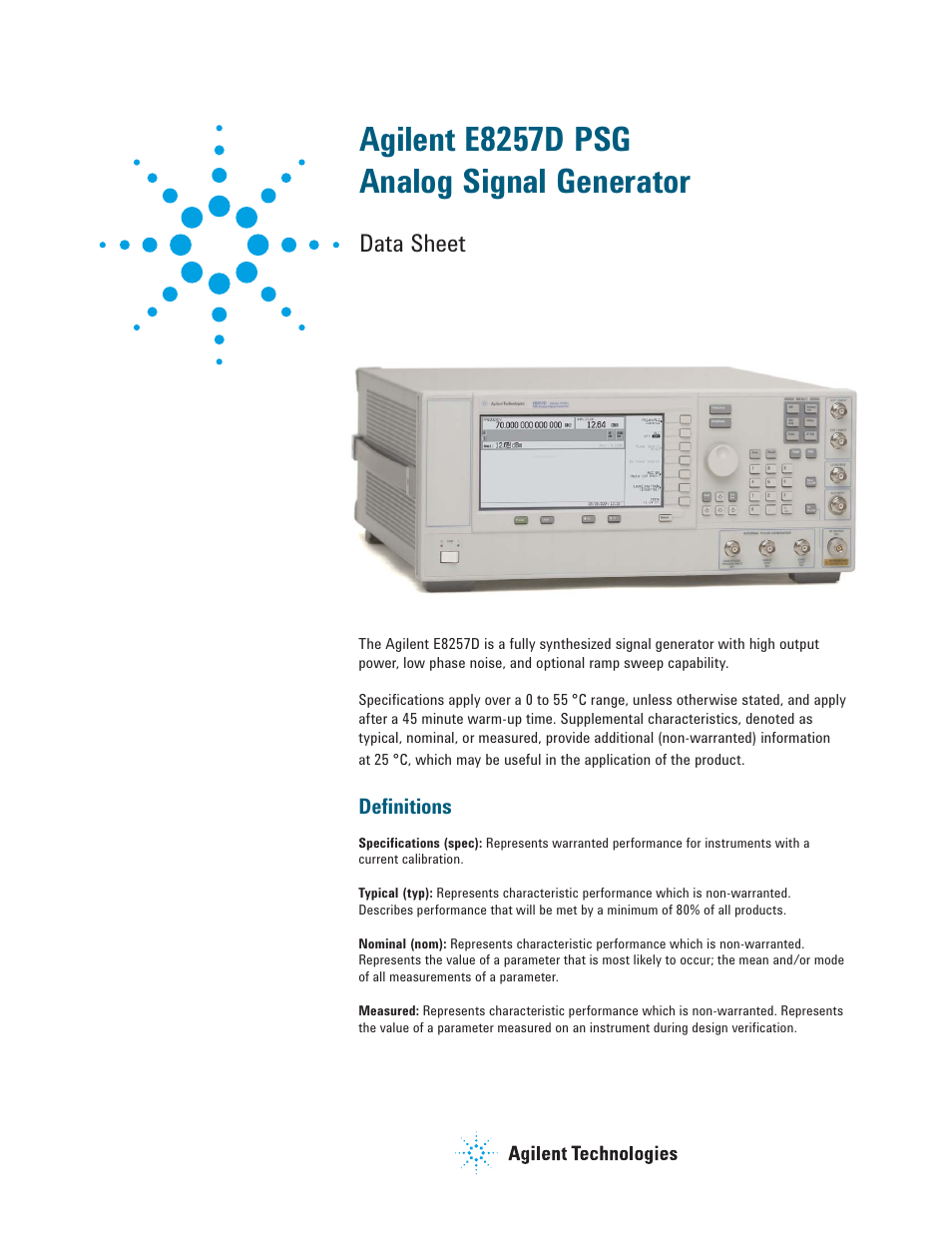 Atec Agilent-E8257D User Manual | 24 pages