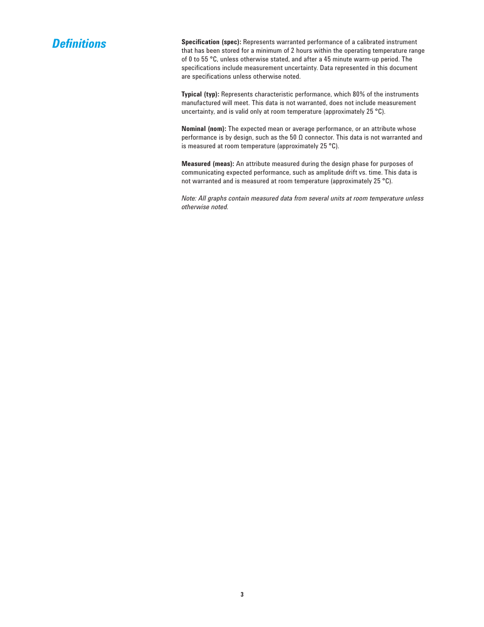Definitions | Atec Agilent-N5183A User Manual | Page 3 / 19