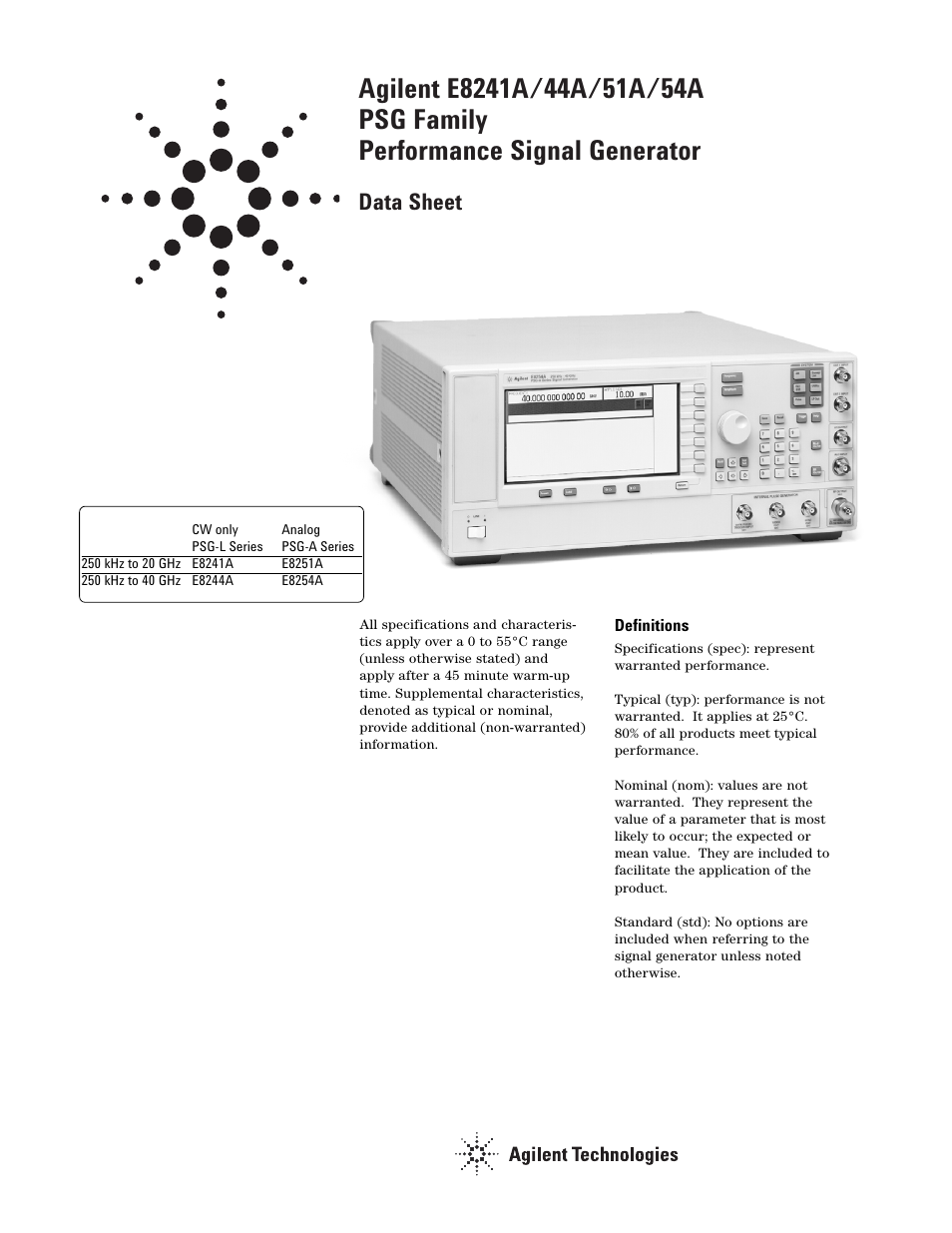 Atec Agilent-E8251A User Manual | 12 pages