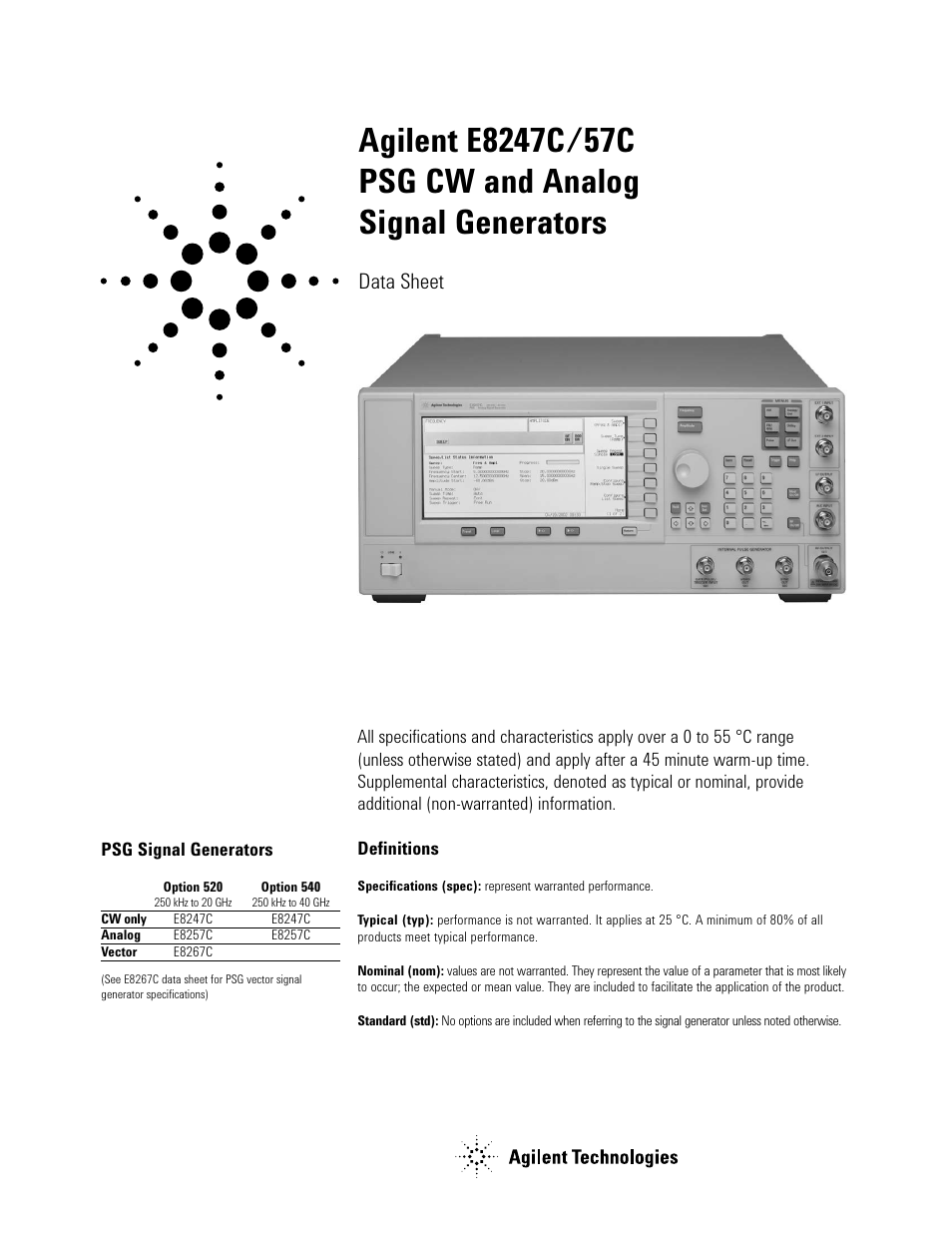 Atec Agilent-E8247C_57C User Manual | 16 pages