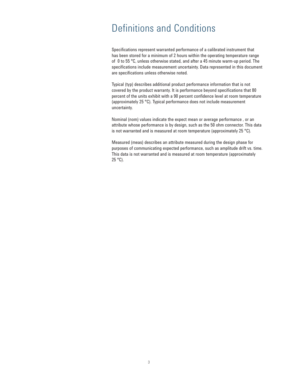 Definitions and conditions | Atec Agilent-N5171B User Manual | Page 3 / 32