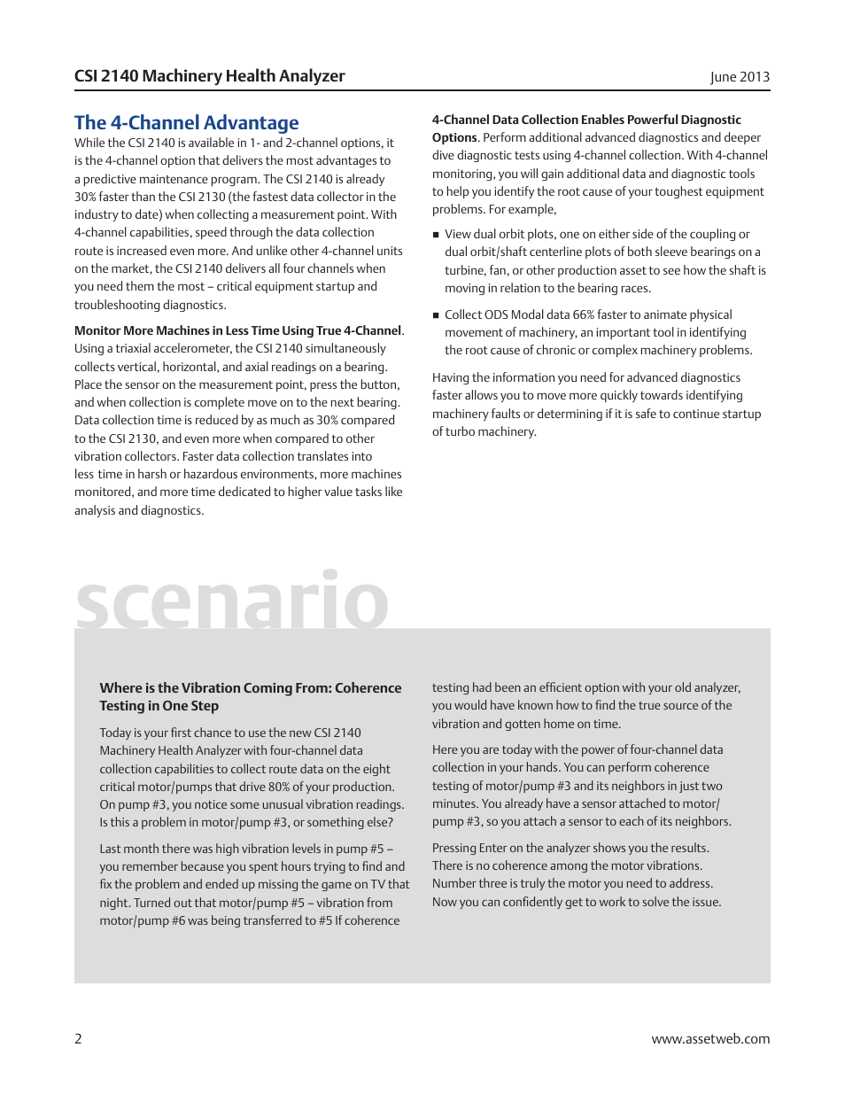 Scenario | Atec Emerson-CSI-2140 User Manual | Page 2 / 12