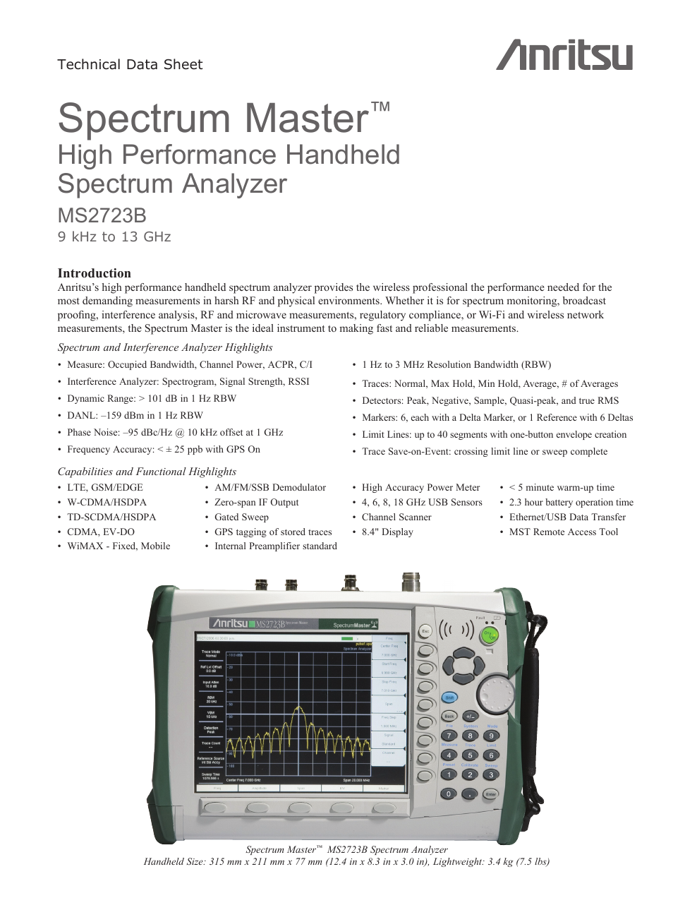 Atec Anritsu-MS2723B User Manual | 20 pages