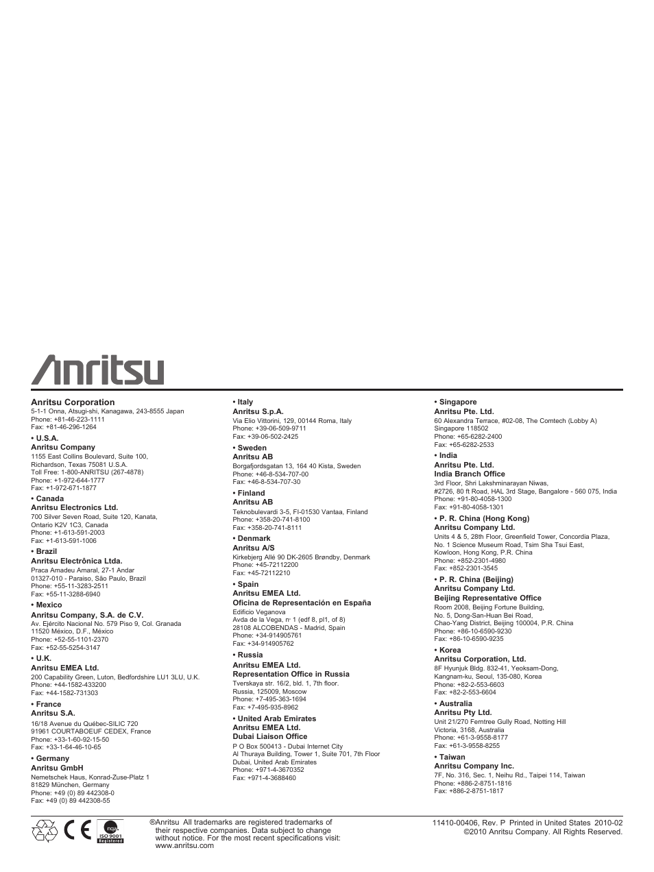 Atec Anritsu-MS2723B User Manual | Page 20 / 20