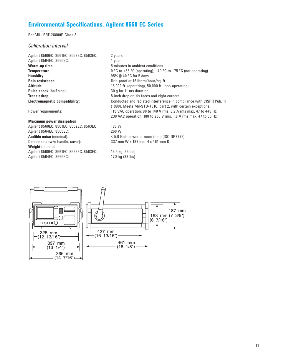 Calibration interval | Atec Agilent-8560EC-65EC Series User Manual | Page 11 / 12