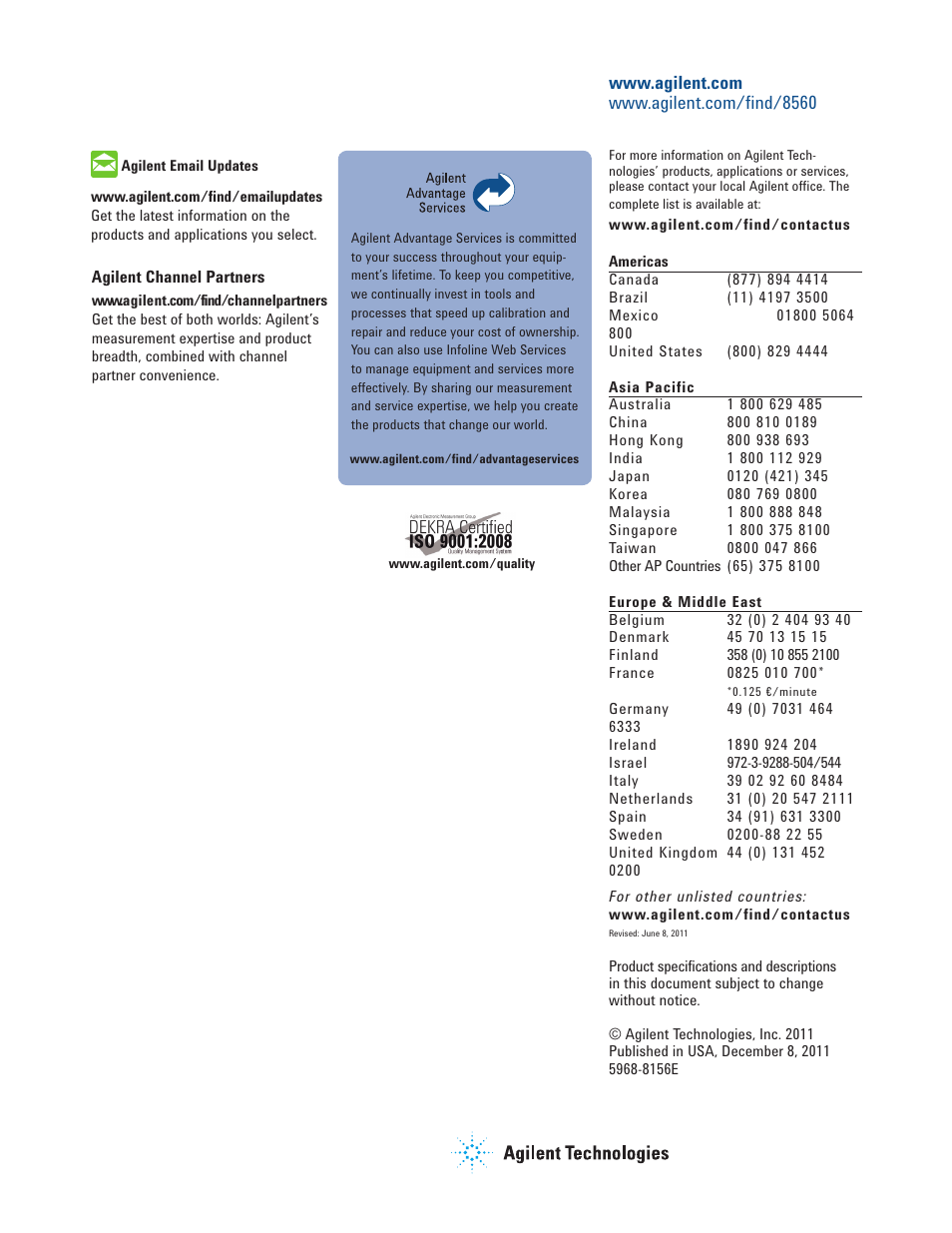 Atec Agilent-8560EC-65EC Series User Manual | Page 12 / 12