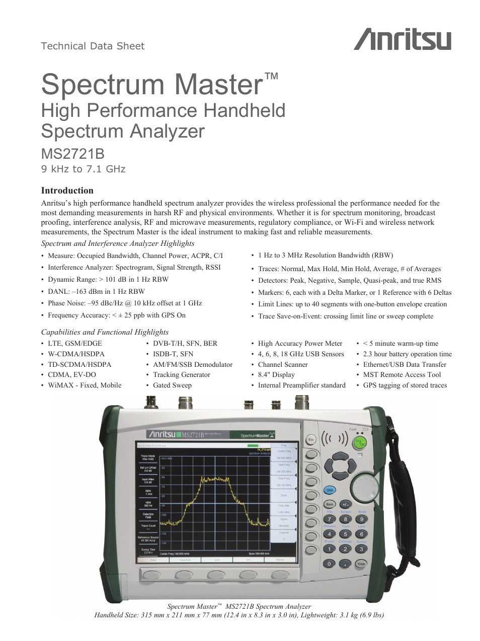 Atec Anritsu-MS2721B User Manual | 20 pages