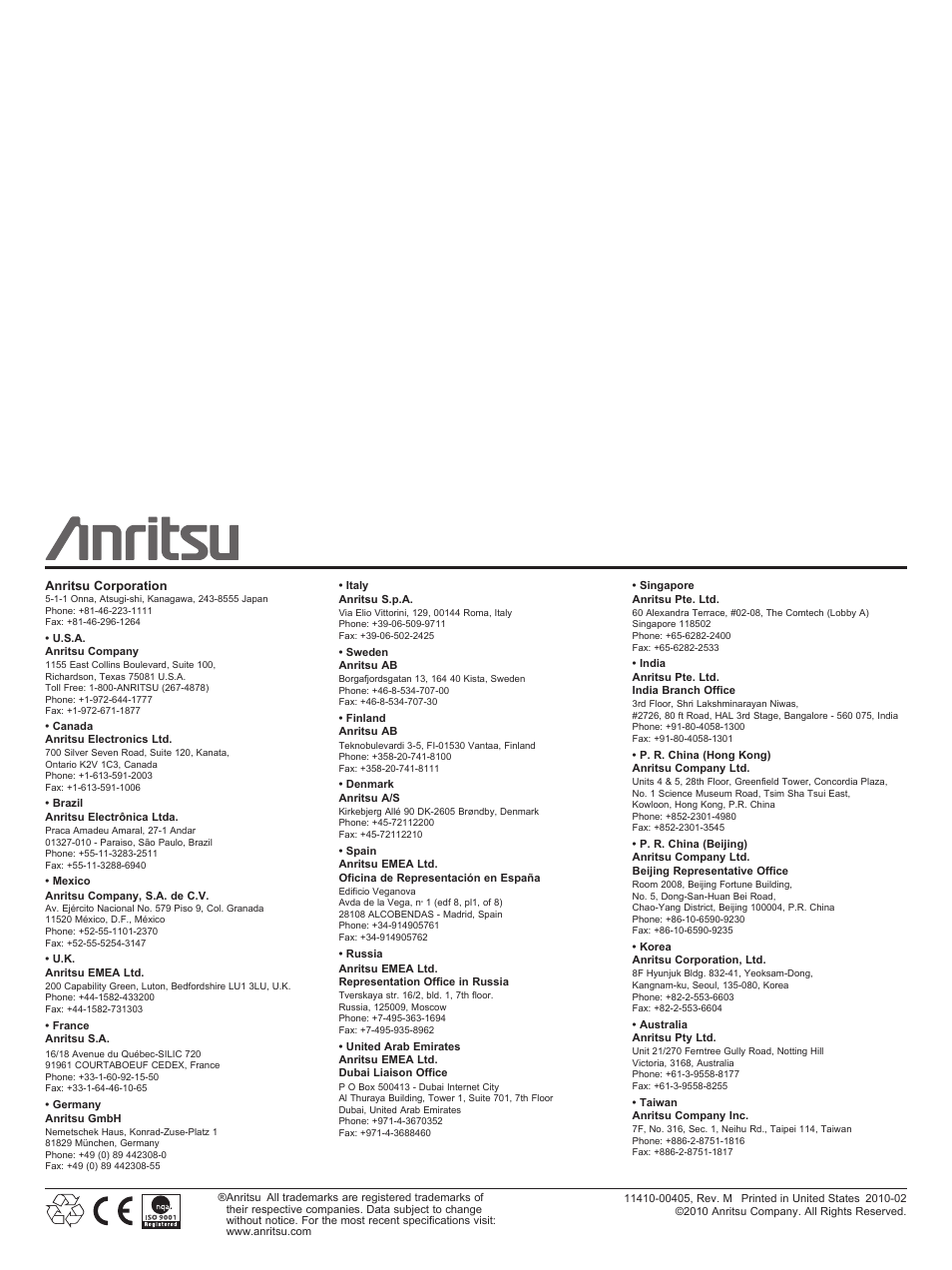 Atec Anritsu-MS2721B User Manual | Page 20 / 20