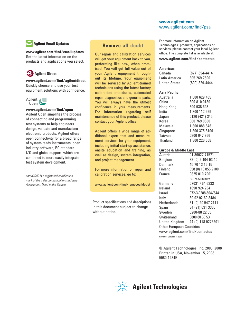 Remove all doubt | Atec Agilent-E4443A-45A-40A-47A-46A-48A User Manual | Page 24 / 24