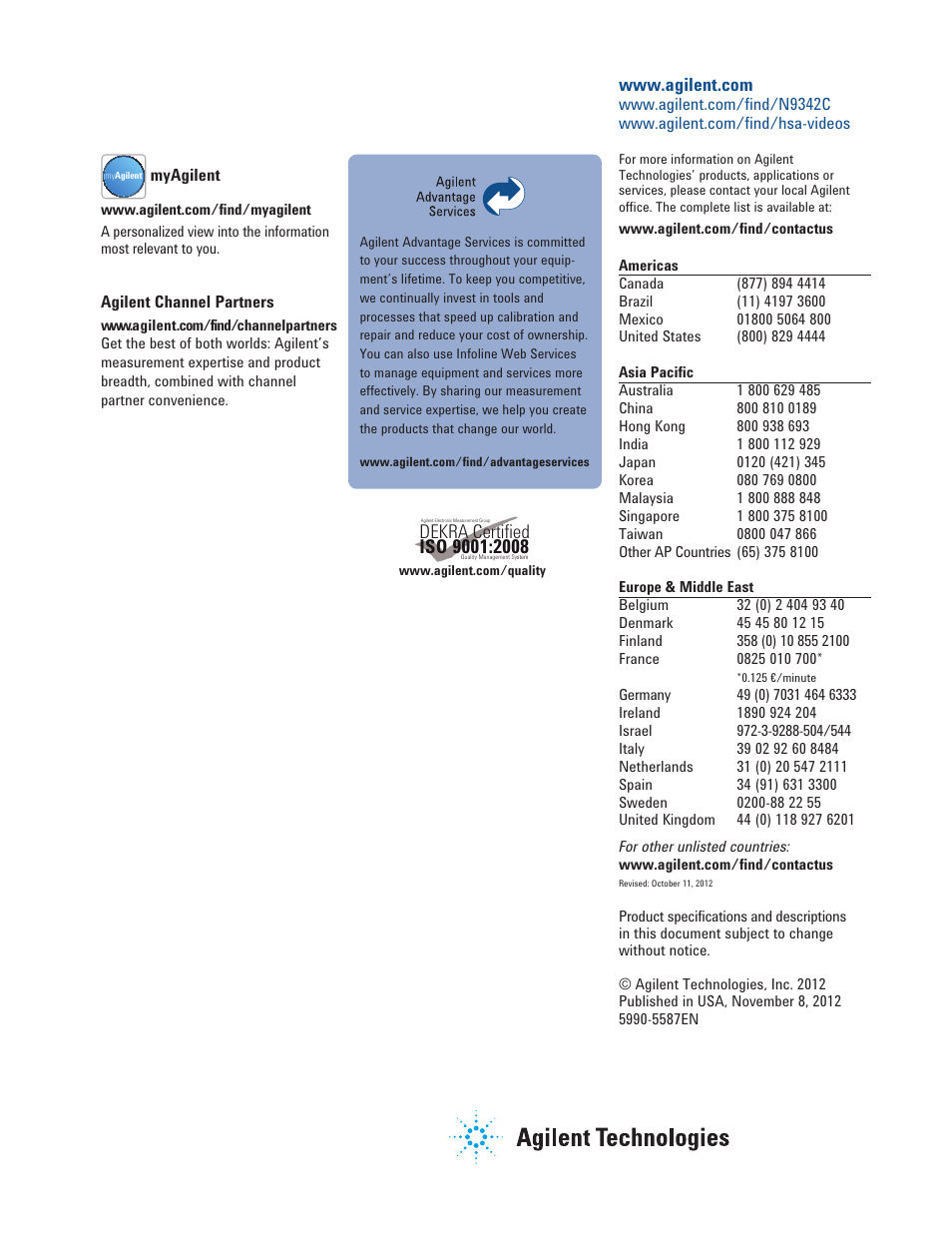 Dekra, Certified | Atec Agilent-N9342C User Manual | Page 12 / 12