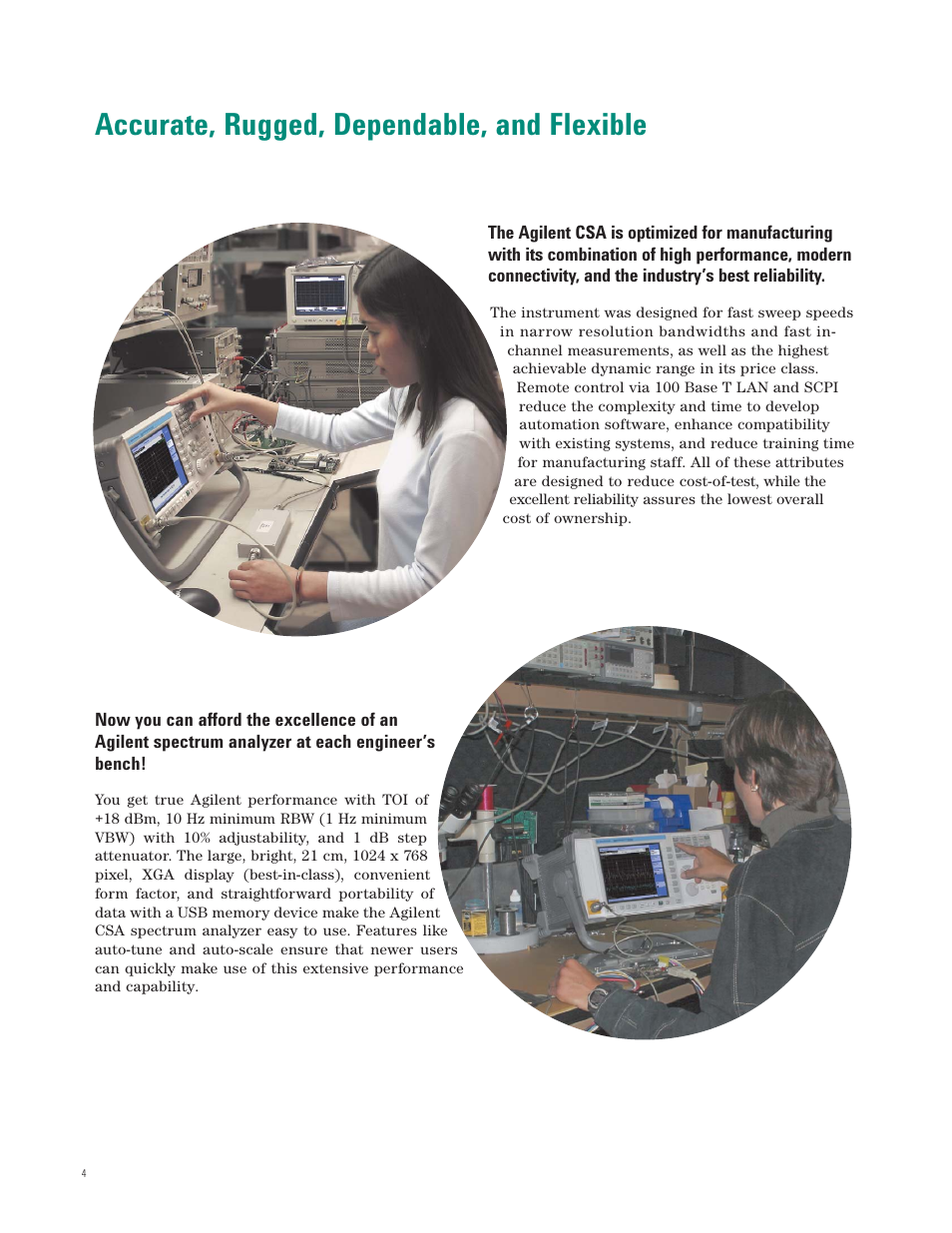 Accurate, rugged, dependable, and flexible | Atec Agilent-N1996A User Manual | Page 4 / 12