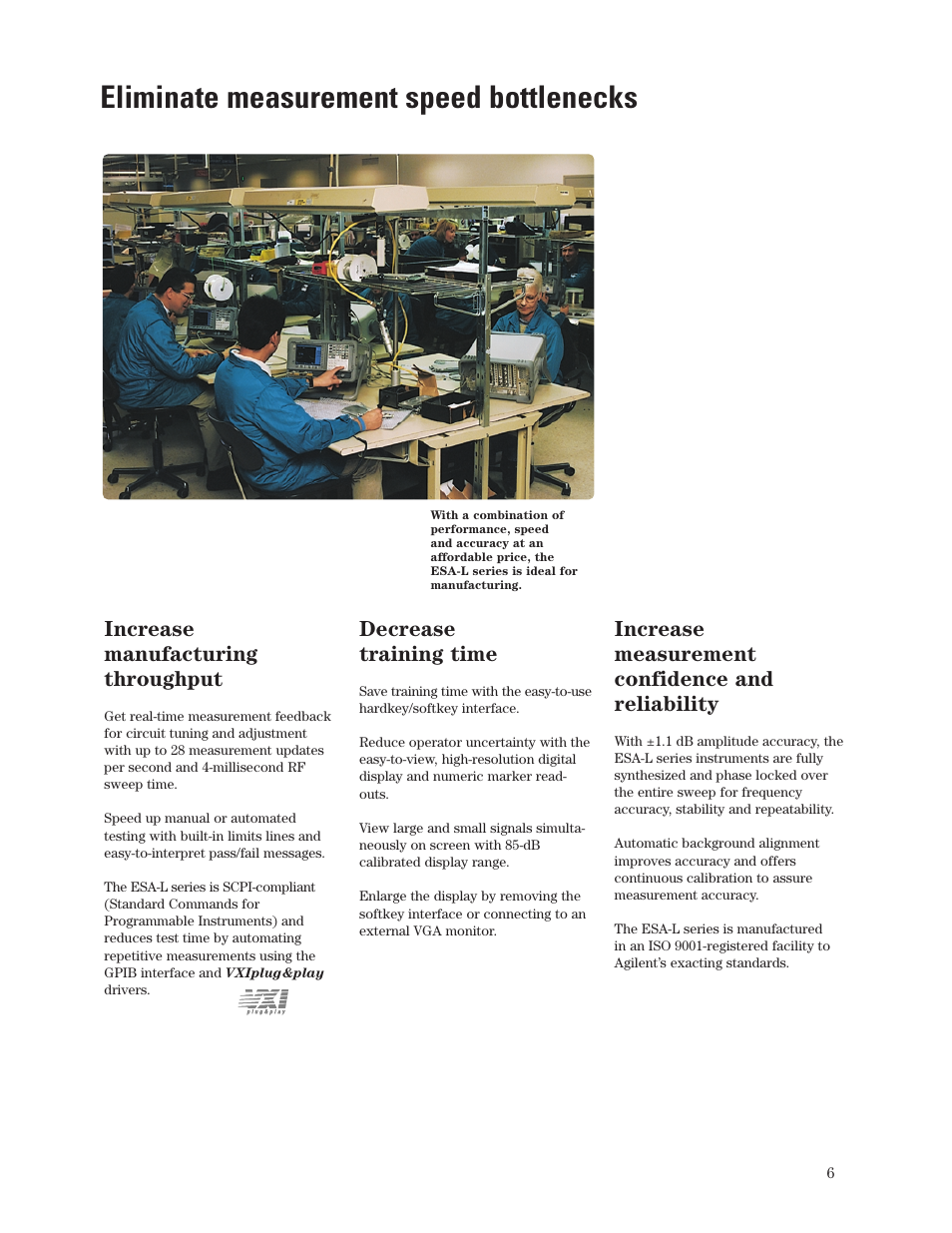 Eliminate measurement speed bottlenecks, Increase manufacturing throughput, Decrease training time | Increase measurement confidence and reliability | Atec Agilent-E4411B-03B-08B User Manual | Page 6 / 16