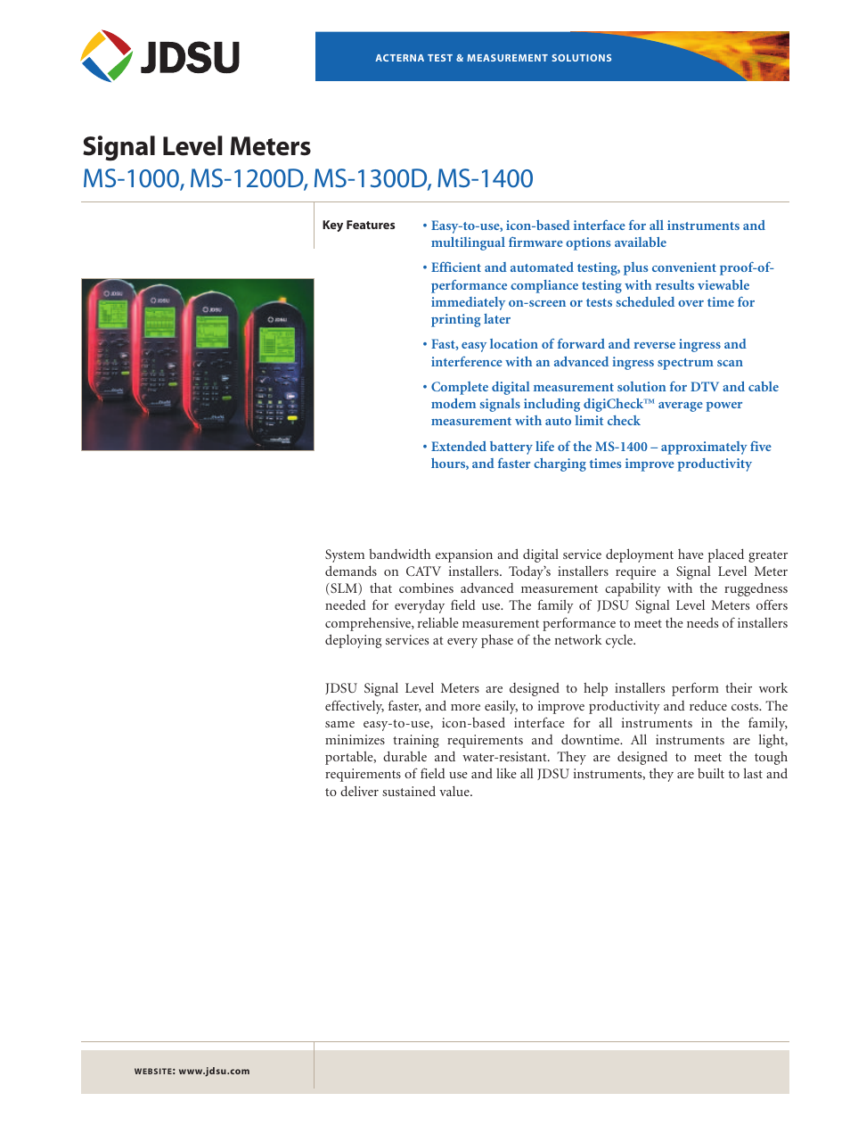 Atec Acterna-MS1000-1200-1300D-1400 User Manual | 8 pages