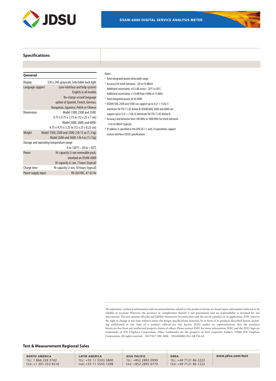 Atec Acterna-DSAM-6000 User Manual | Page 12 / 12