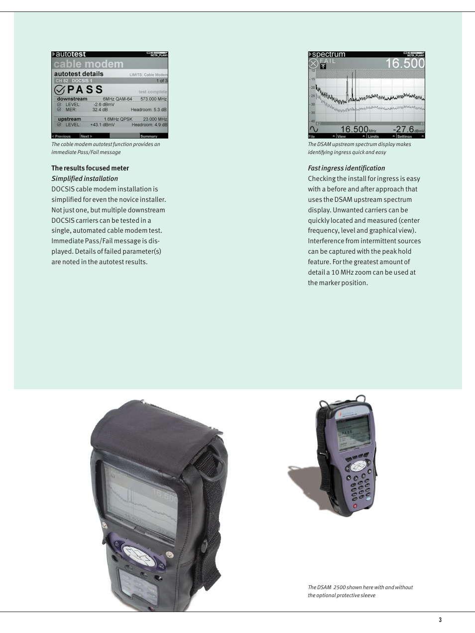 Atec Acterna-DSAM-2500 Series User Manual | Page 3 / 6