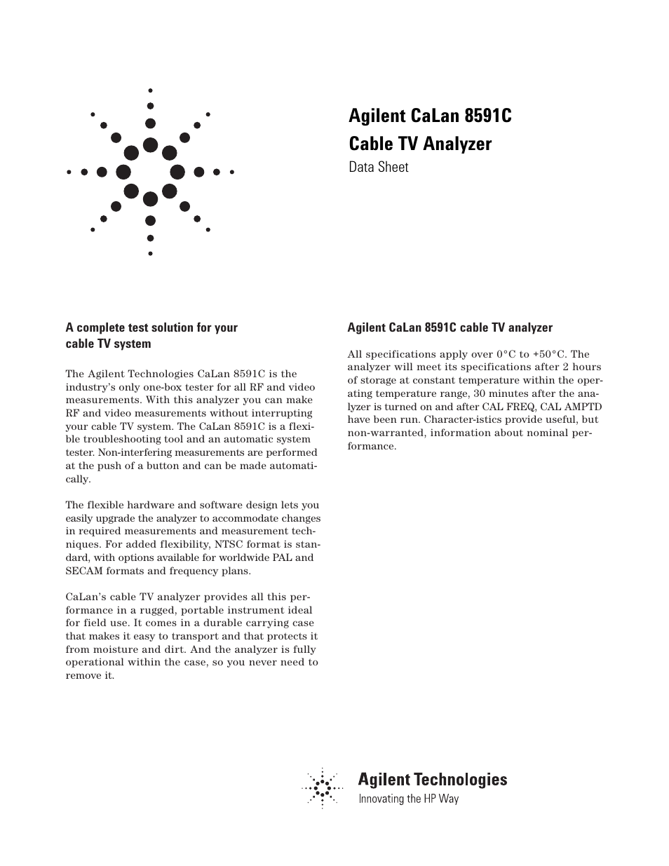 Atec Agilent-8591C User Manual | 8 pages