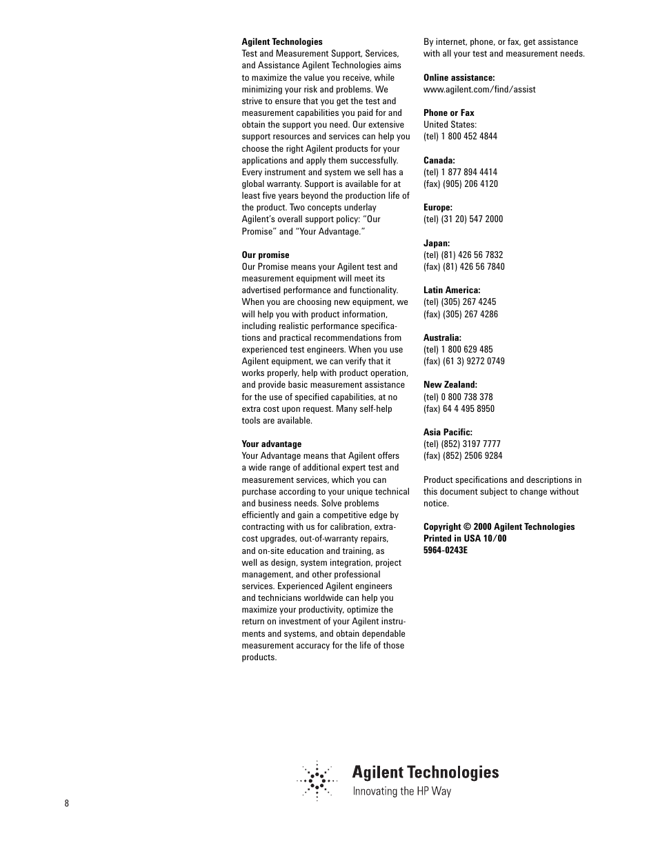 Atec Agilent-8591C User Manual | Page 8 / 8