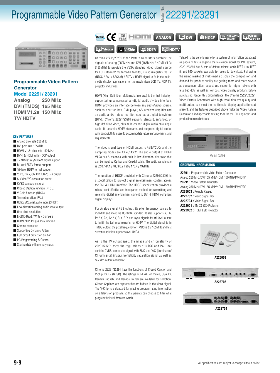 Atec Chroma-22291-23291 User Manual | 2 pages