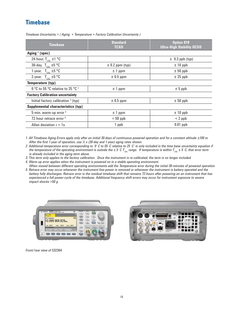 Timebase | Atec Agilent-53200A Series User Manual | Page 15 / 24