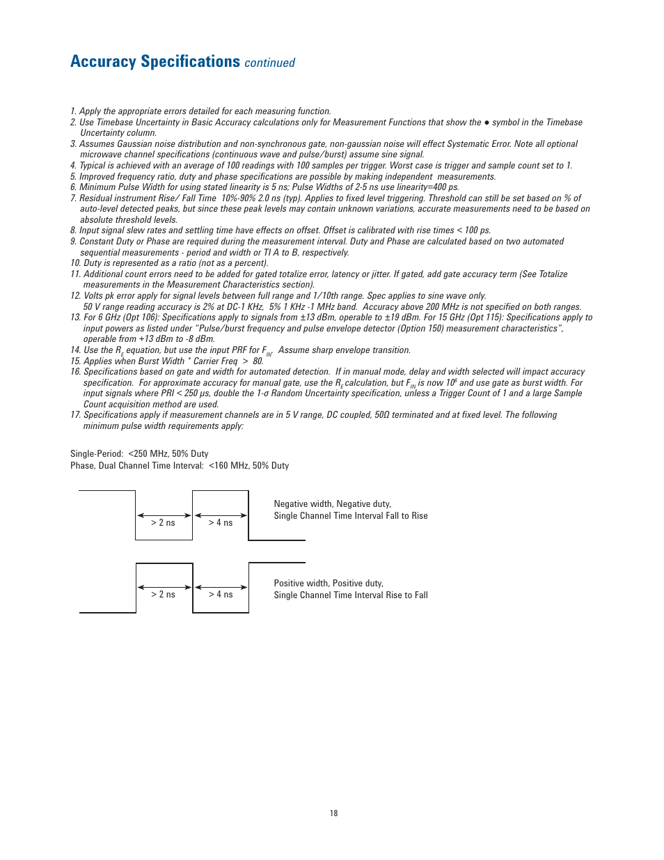 Accuracy specifications, Continued | Atec Agilent-53200A Series User Manual | Page 18 / 24