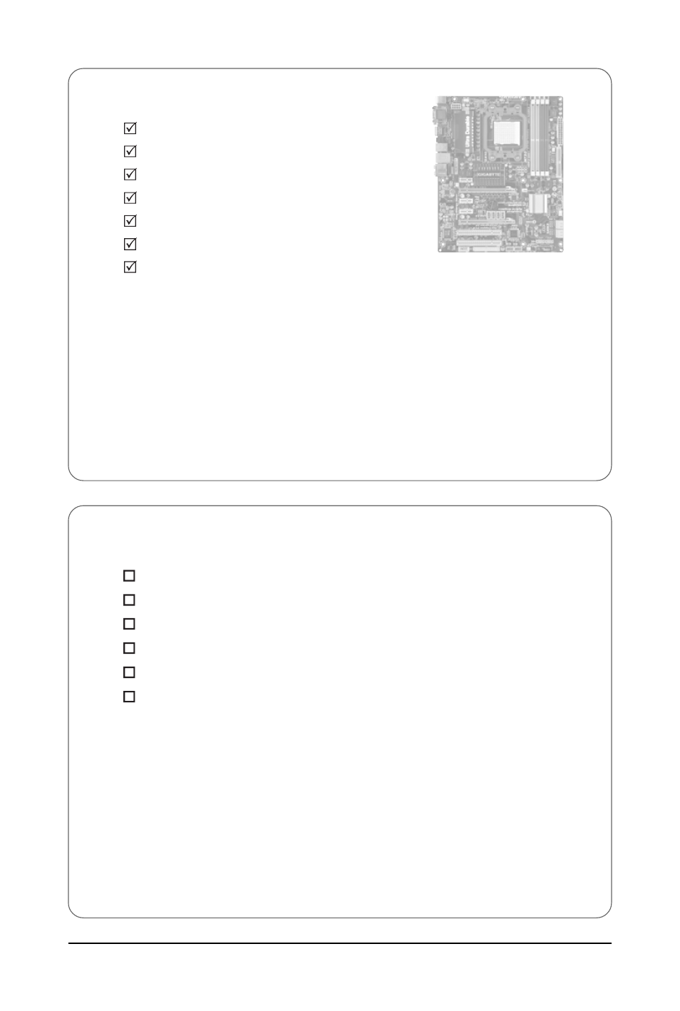 Box contents, Optional items | GIGABYTE GA-MA790GP-UD3H User Manual | Page 6 / 104