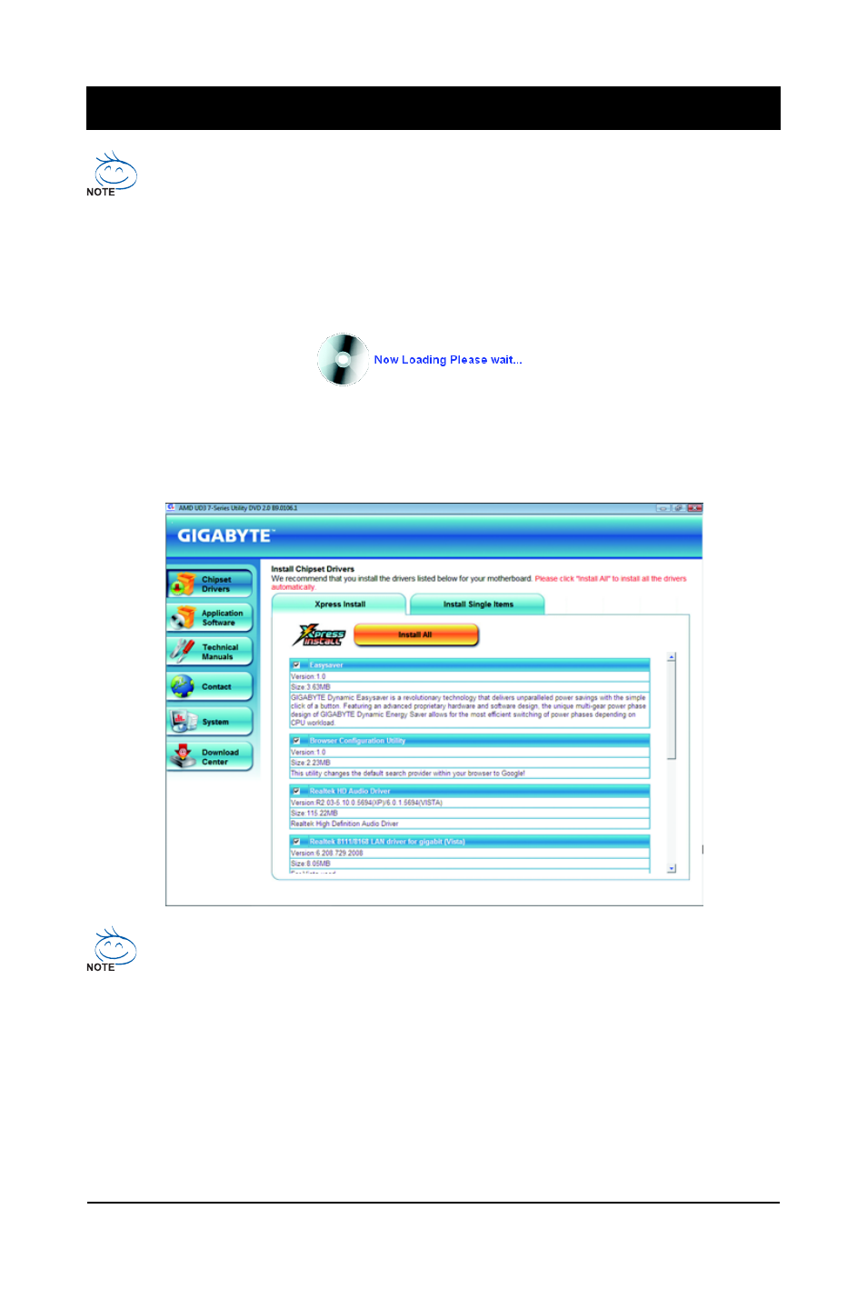 E_d_ma790gp-ud3h_1001, Chapter 3 drivers installation, 1 installing chipset drivers | GIGABYTE GA-MA790GP-UD3H User Manual | Page 61 / 104