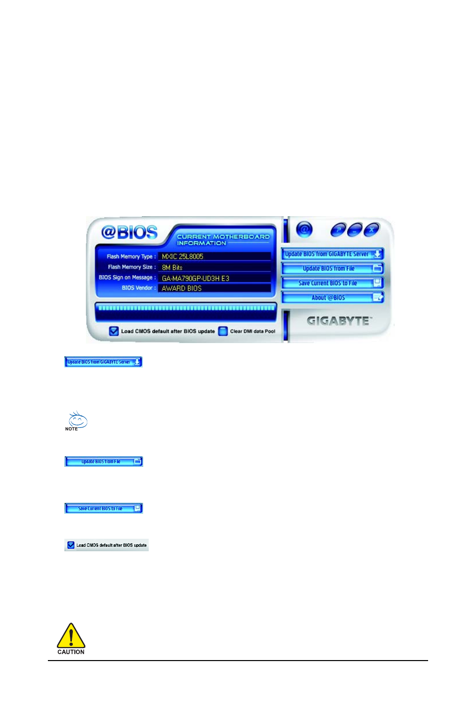 2-2 updating the bios with the @bios utility | GIGABYTE GA-MA790GP-UD3H User Manual | Page 71 / 104
