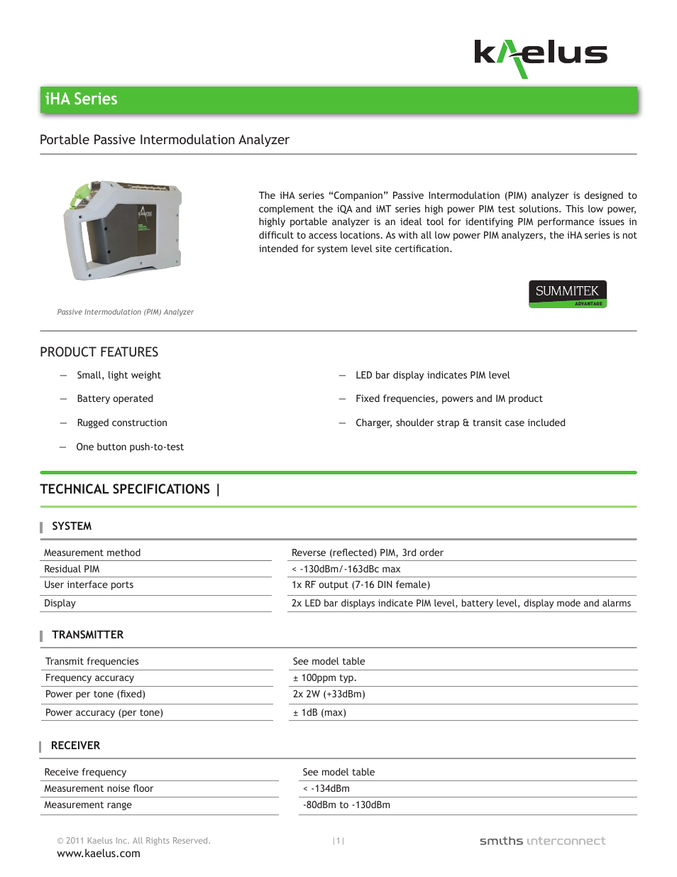 Atec Kaelus-IHA Series User Manual | 2 pages