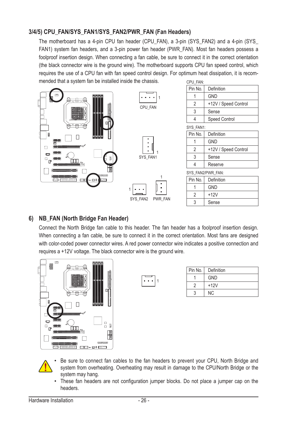 6) nb_fan (north bridge fan header) | GIGABYTE GA-MA790GPT-UD3H User Manual | Page 26 / 104