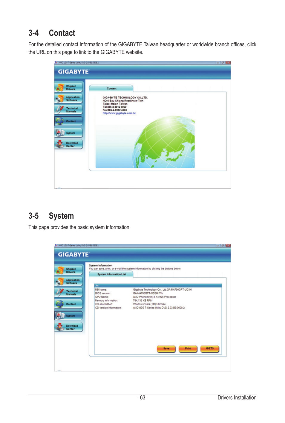 4 contact, 5 system, 4 contact 3-5 system | GIGABYTE GA-MA790GPT-UD3H User Manual | Page 63 / 104