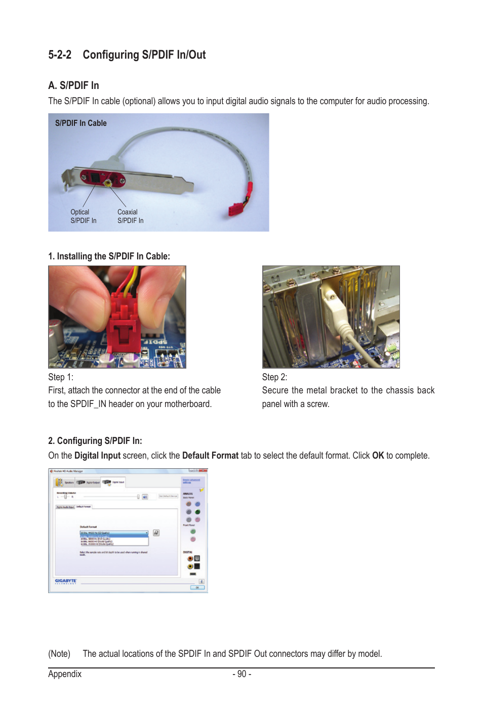2-2 configuring s/pdif in/out | GIGABYTE GA-MA790GPT-UD3H User Manual | Page 90 / 104