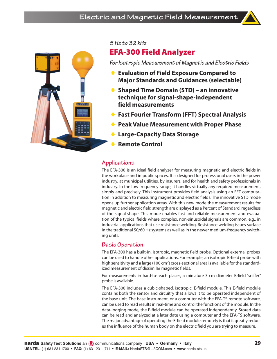 Atec Narda-EFA300 User Manual | 7 pages