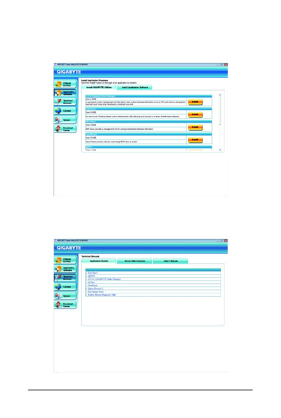 2 application software, 3 technical manuals | GIGABYTE GA-MA790FXT-UD5P User Manual | Page 64 / 112