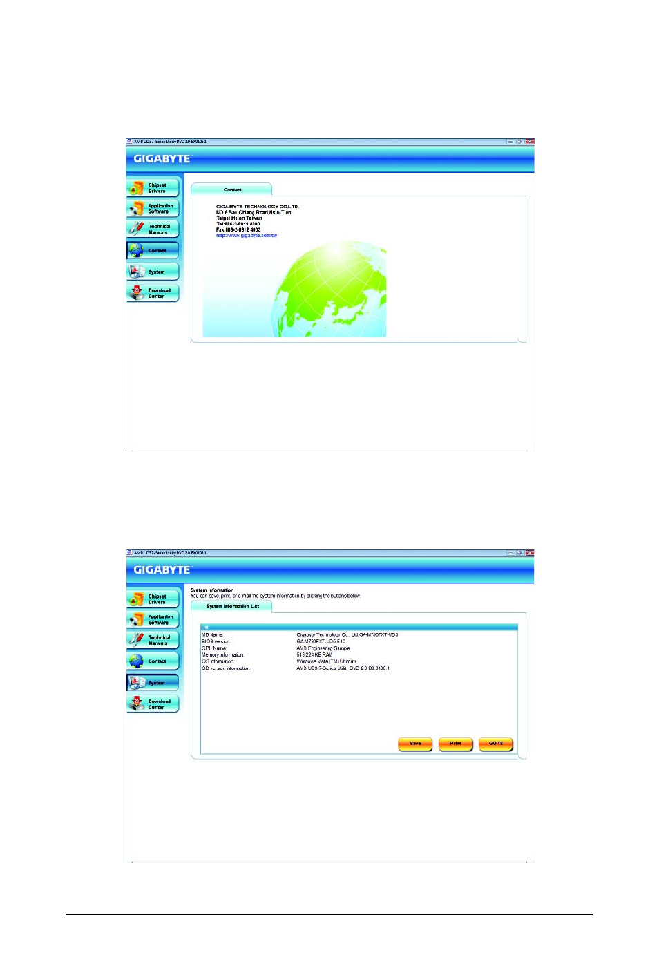 4 contact, 5 system | GIGABYTE GA-MA790FXT-UD5P User Manual | Page 65 / 112