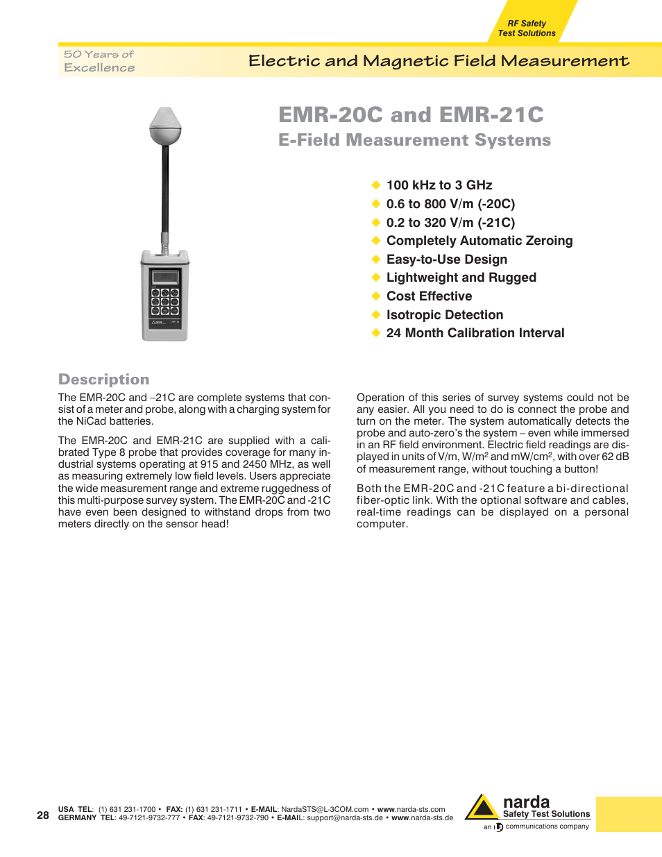 Atec Narda-EMR-20C-21C User Manual | 3 pages