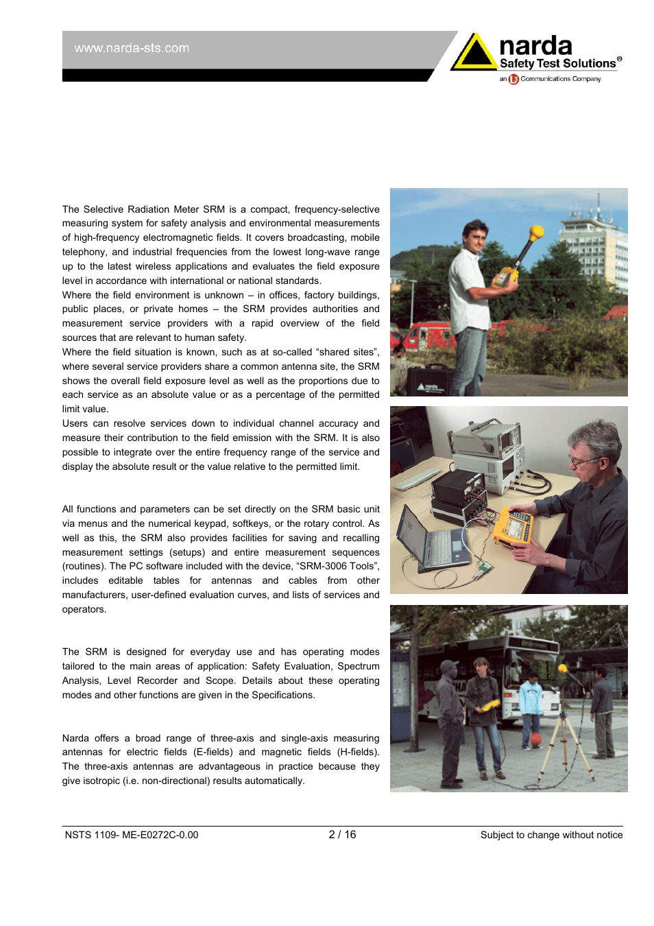 Atec Narda-SRM-3006 User Manual | Page 2 / 16