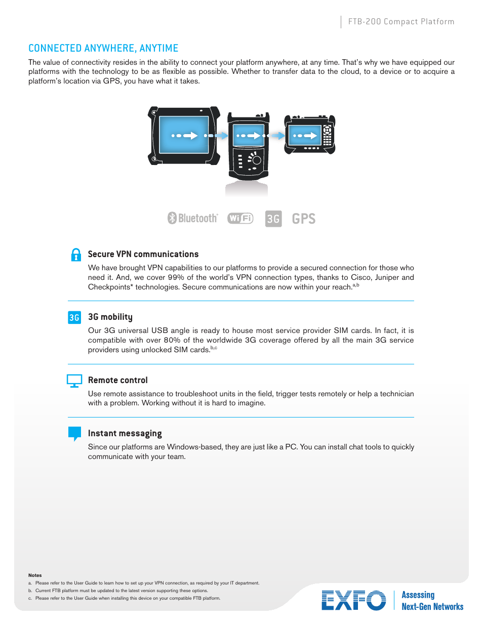 Connected anywhere, anytime | Atec EXFO-FTB-200 User Manual | Page 6 / 10