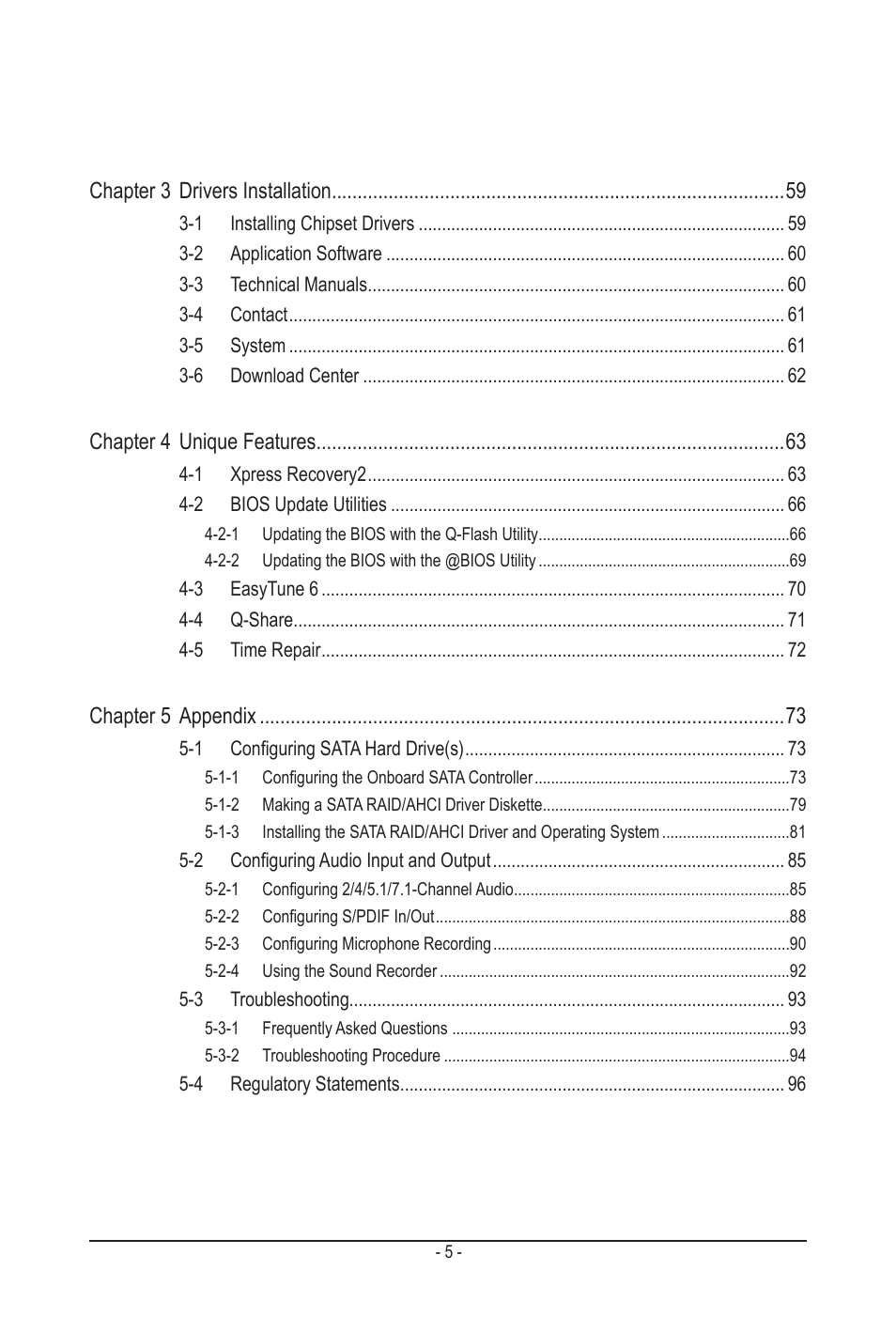 GIGABYTE GA-MA78LMT-S2H User Manual | Page 5 / 100