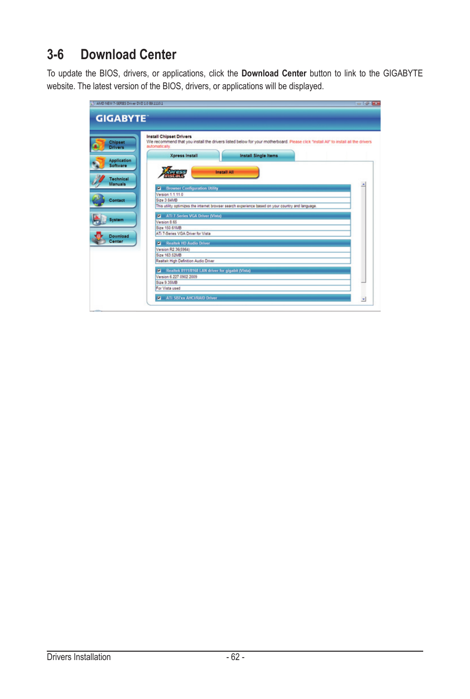 6 download center | GIGABYTE GA-MA78LMT-S2H User Manual | Page 62 / 100